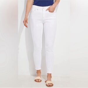 NWT Vineyard Vines Jamie High Rise White Skinny Cropped Jean Size 34